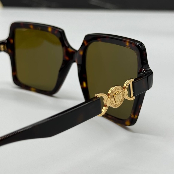NEW MOD 4441 108/73 VERSACE HAVANA GREEN SQUARE VE4441 10873 WOMEN SUNGLASSES main image 4